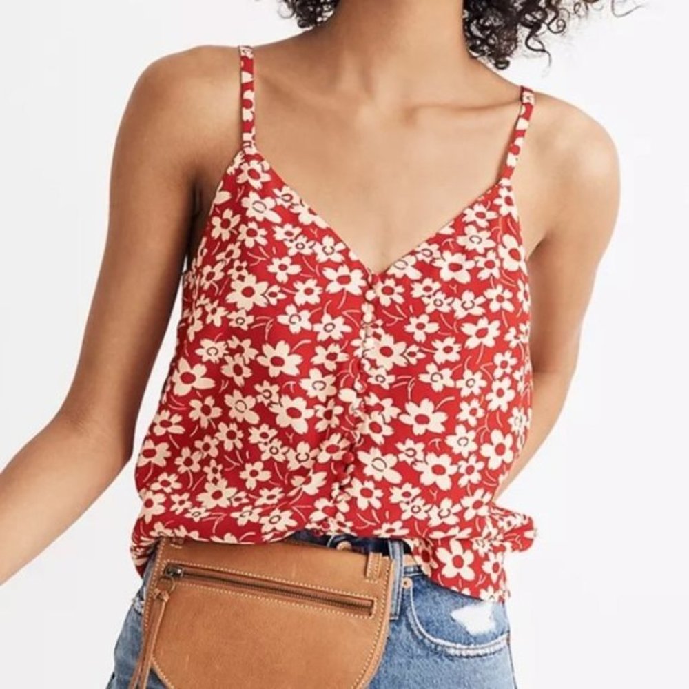 Madewell Button-Down Cami in Full Bloom Sz 4